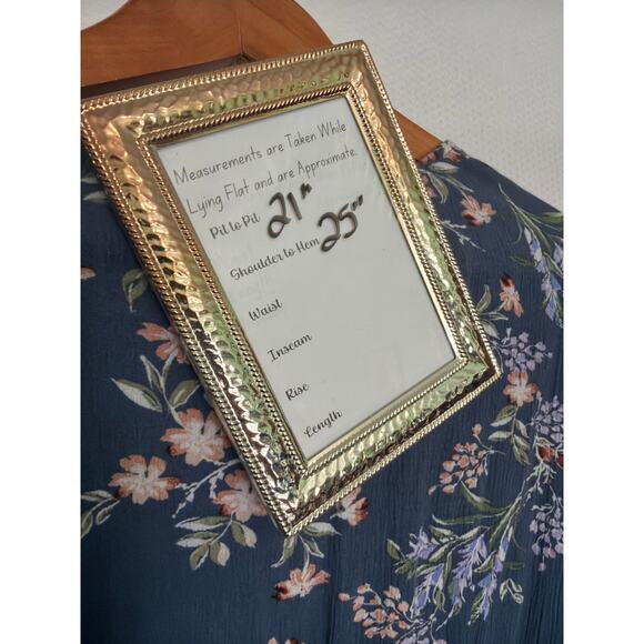 Torrid Floral Peplum Top Size 1 Boho Lace Trim 3/4 Sleeve Blouse 14 16 - Picture 9 of 10